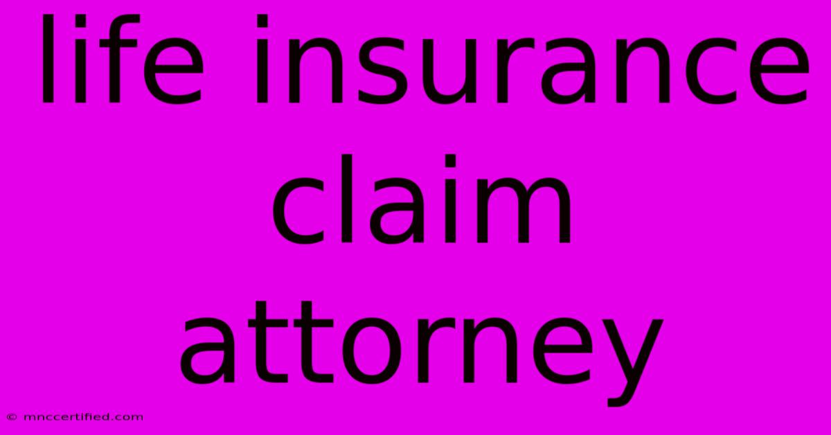 Life Insurance Claim Attorney