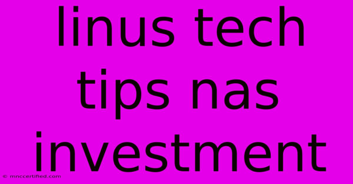 Linus Tech Tips Nas Investment