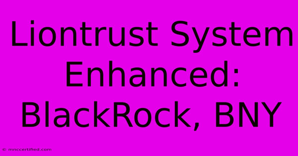 Liontrust System Enhanced: BlackRock, BNY