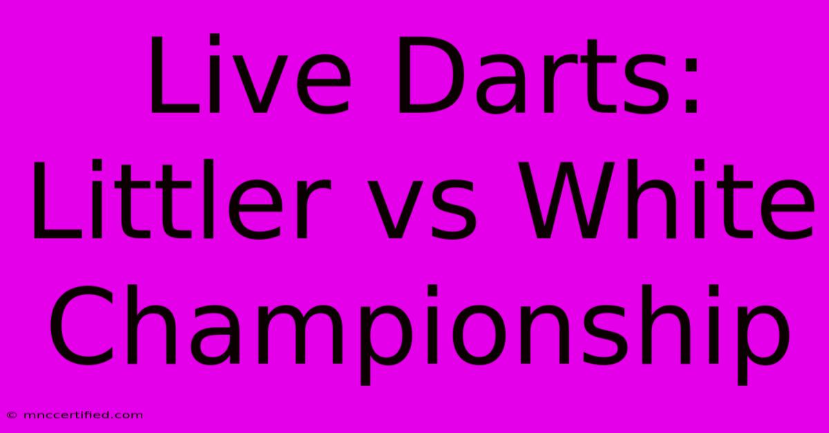 Live Darts: Littler Vs White Championship