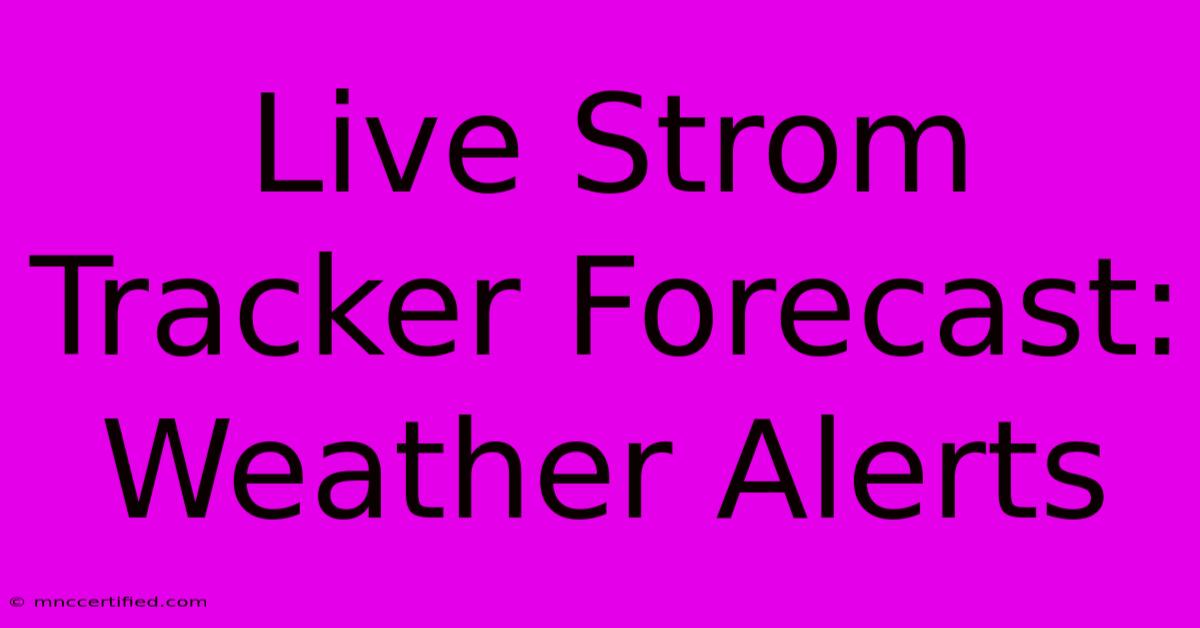 Live Strom Tracker Forecast: Weather Alerts