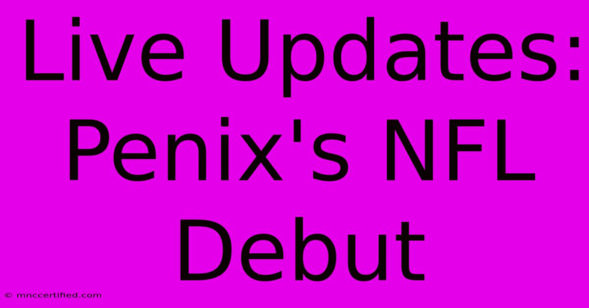 Live Updates: Penix's NFL Debut