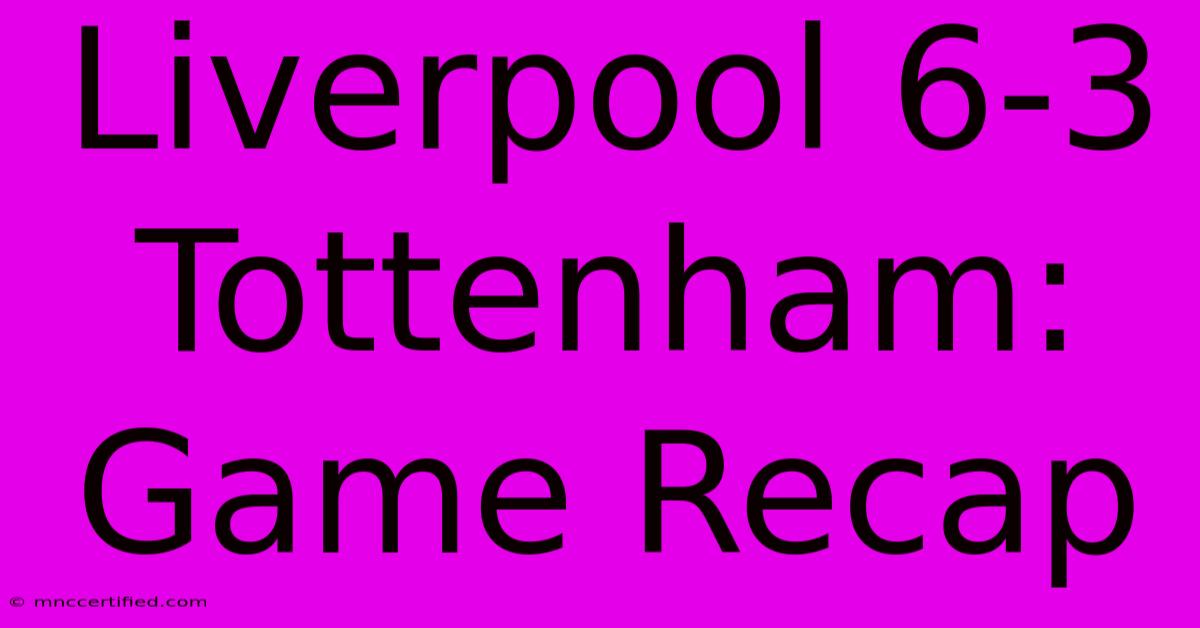 Liverpool 6-3 Tottenham: Game Recap