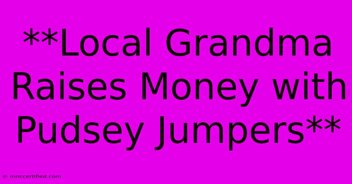 **Local Grandma Raises Money With Pudsey Jumpers** 