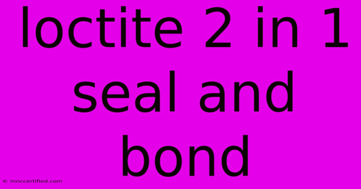 Loctite 2 In 1 Seal And Bond