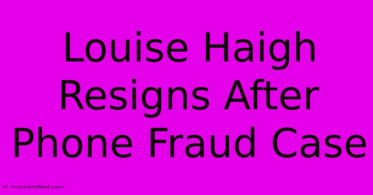 Louise Haigh Resigns After Phone Fraud Case