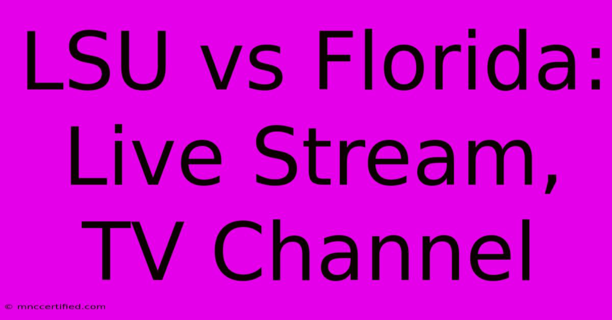 LSU Vs Florida: Live Stream, TV Channel