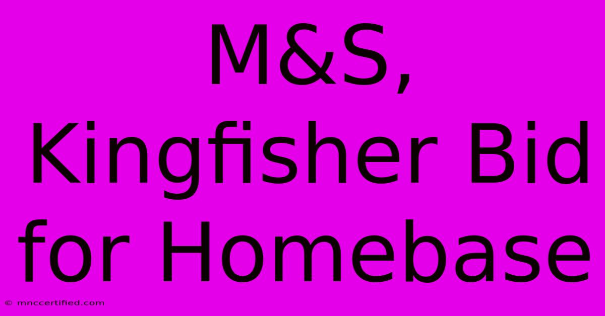 M&S, Kingfisher Bid For Homebase