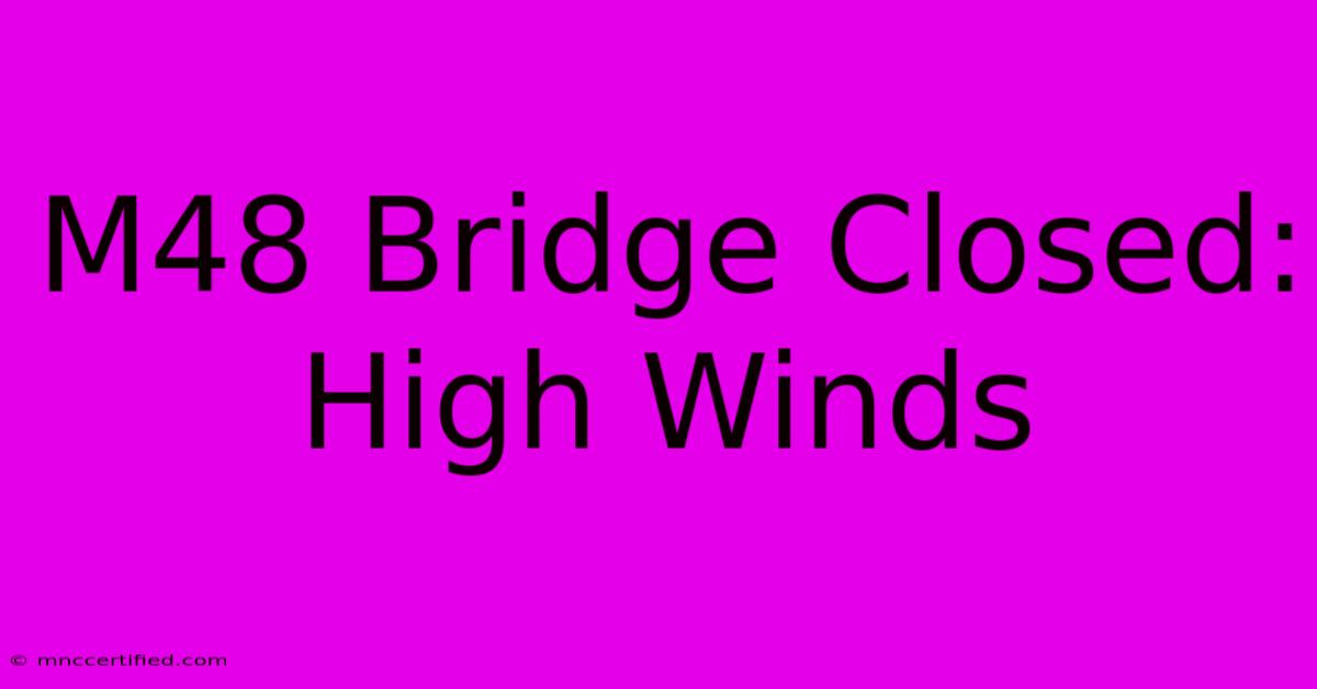 M48 Bridge Closed: High Winds