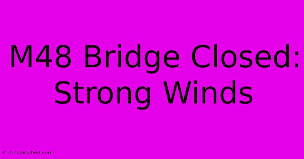 M48 Bridge Closed: Strong Winds