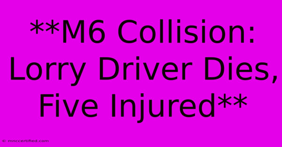 **M6 Collision: Lorry Driver Dies, Five Injured**