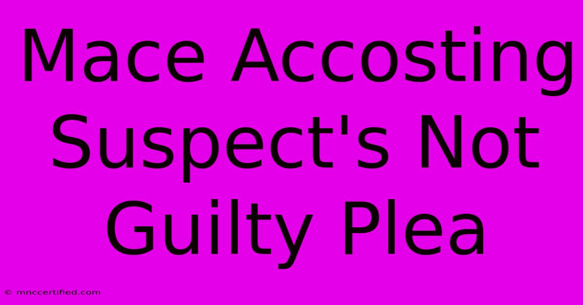 Mace Accosting Suspect's Not Guilty Plea