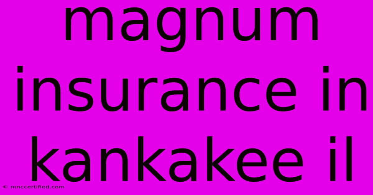 Magnum Insurance In Kankakee Il