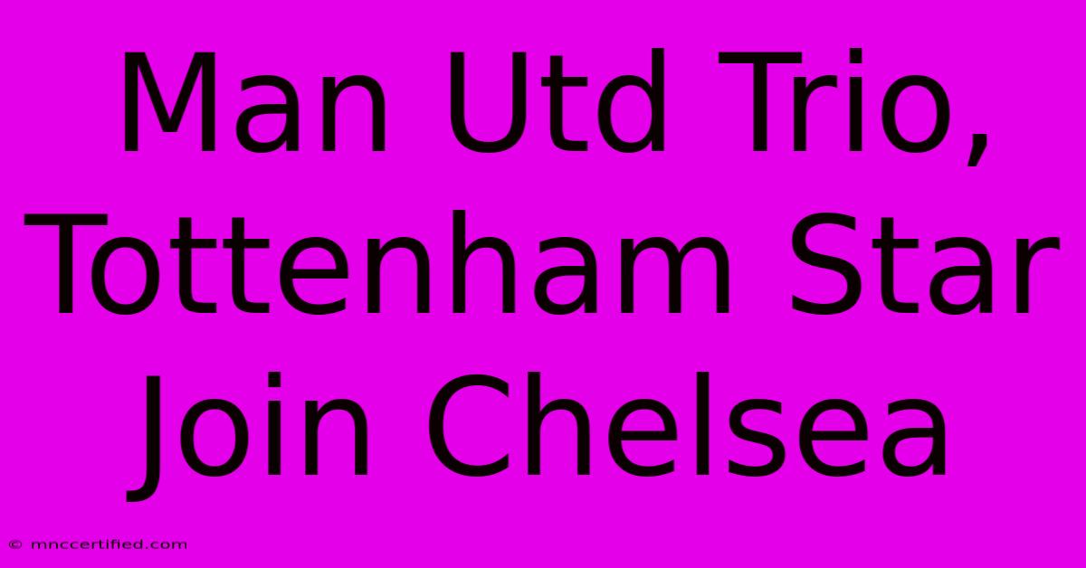 Man Utd Trio, Tottenham Star Join Chelsea