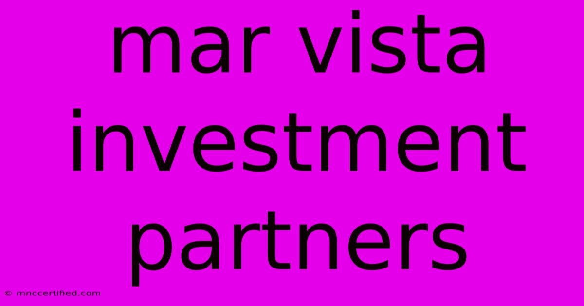 Mar Vista Investment Partners