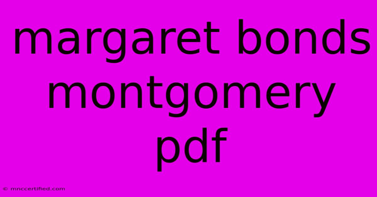 Margaret Bonds Montgomery Pdf