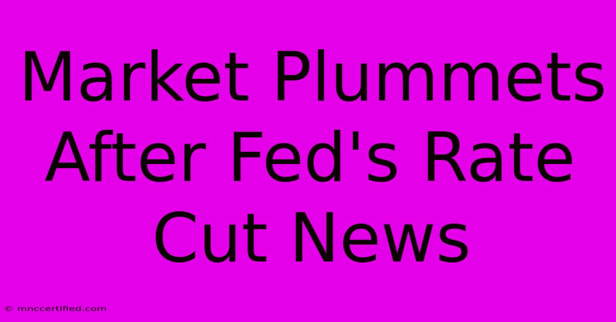 Market Plummets After Fed's Rate Cut News