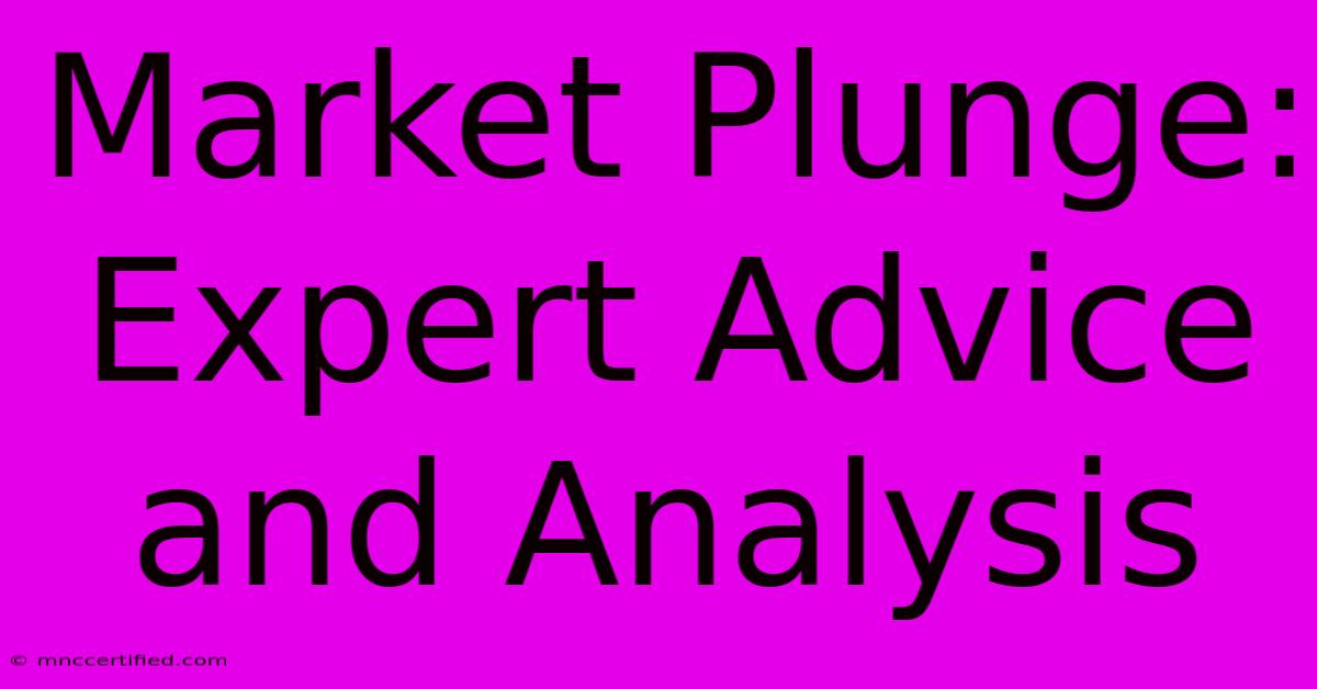 Market Plunge: Expert Advice And Analysis