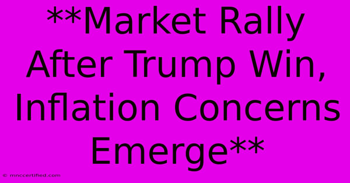 **Market Rally After Trump Win, Inflation Concerns Emerge**