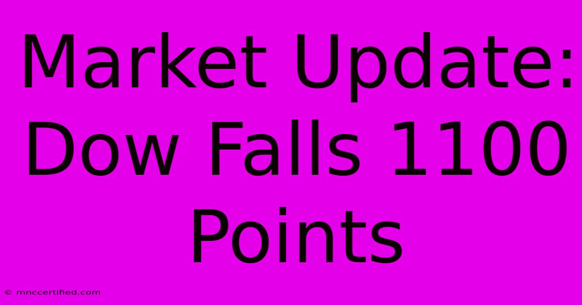 Market Update: Dow Falls 1100 Points