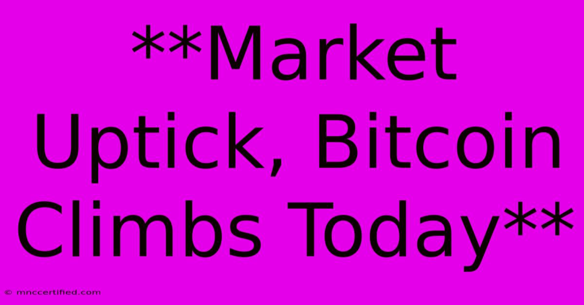 **Market Uptick, Bitcoin Climbs Today**