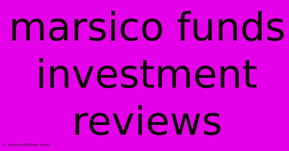 Marsico Funds Investment Reviews