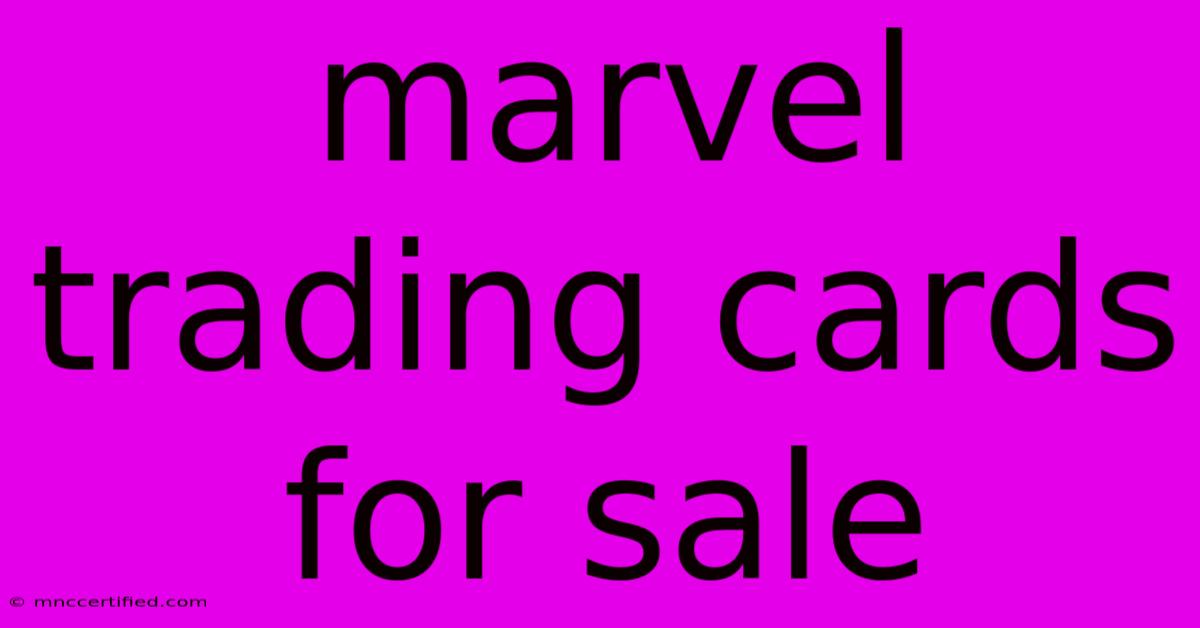 Marvel Trading Cards For Sale