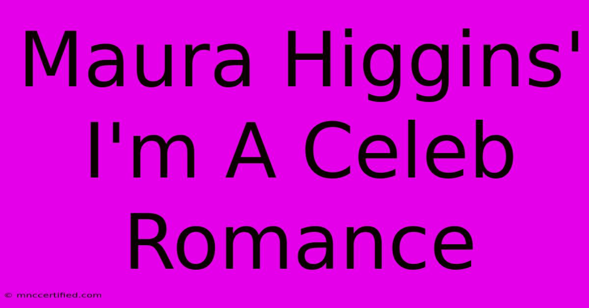 Maura Higgins' I'm A Celeb Romance