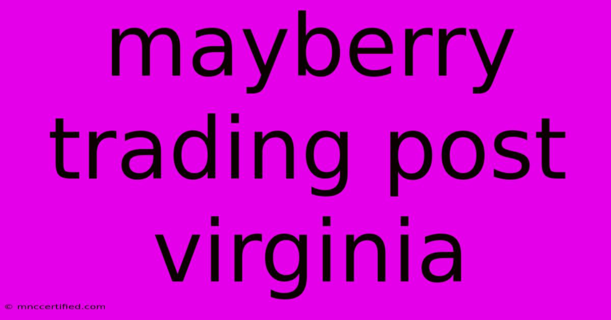 Mayberry Trading Post Virginia