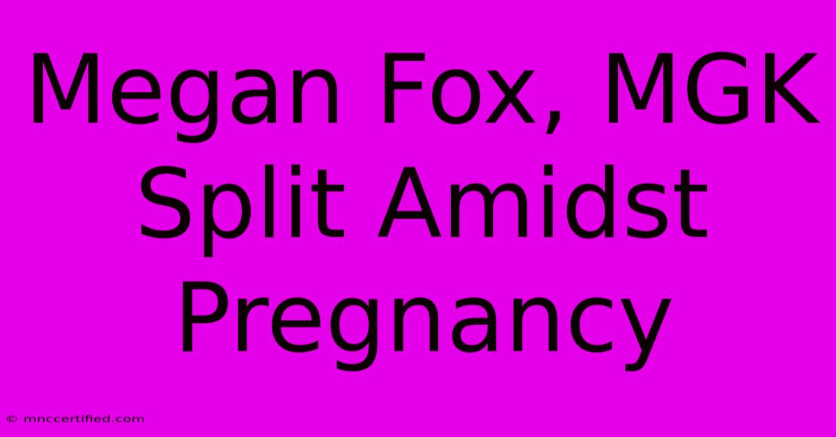 Megan Fox, MGK Split Amidst Pregnancy