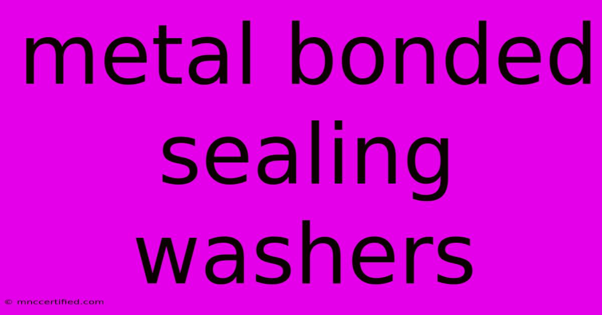 Metal Bonded Sealing Washers