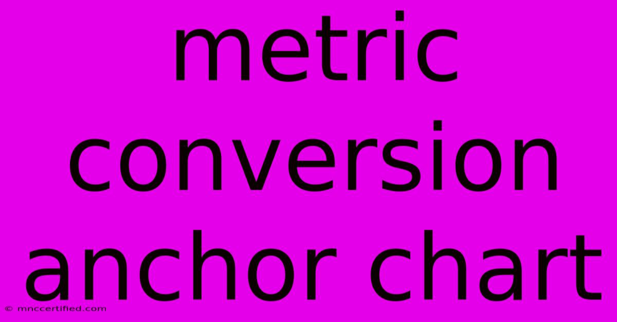 Metric Conversion Anchor Chart