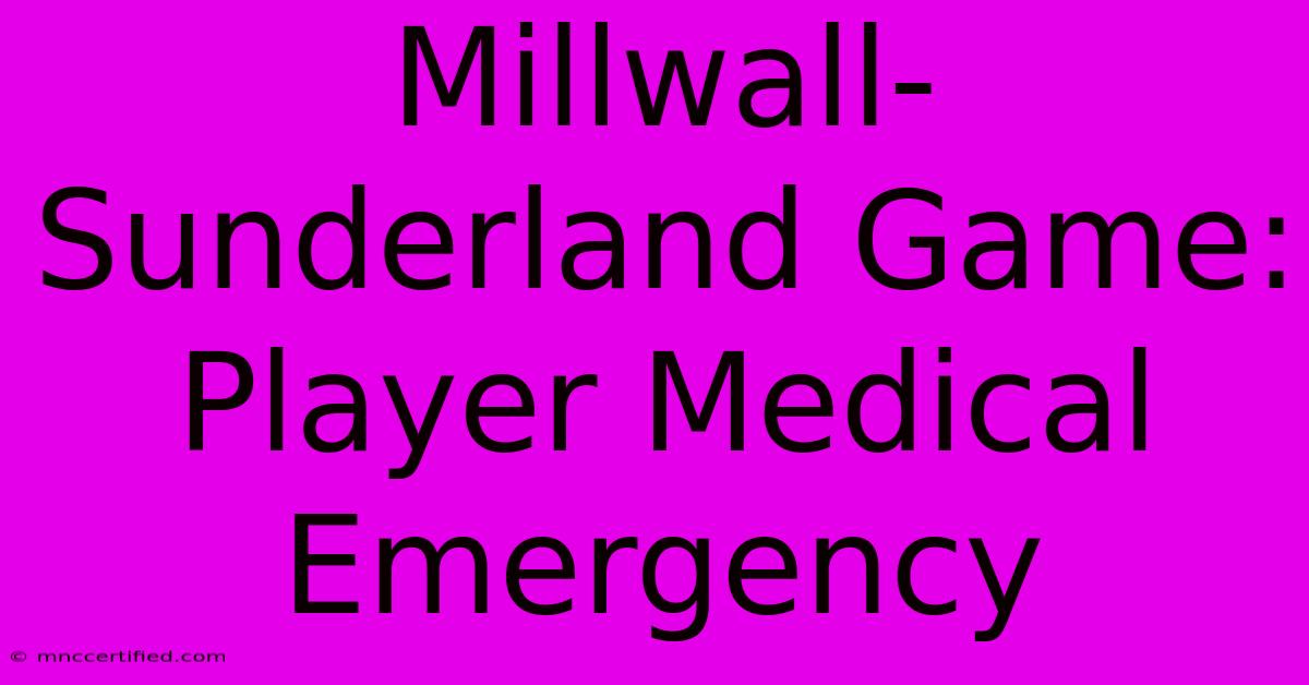 Millwall-Sunderland Game: Player Medical Emergency