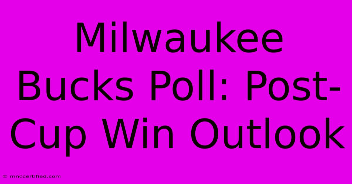 Milwaukee Bucks Poll: Post-Cup Win Outlook