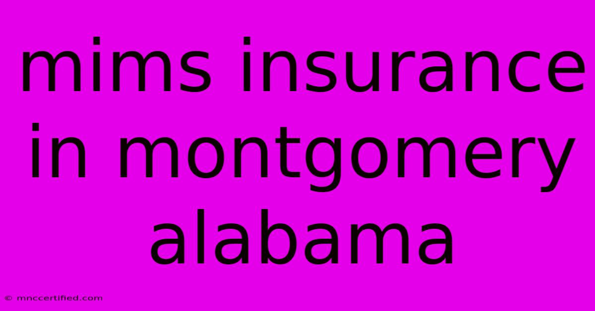 Mims Insurance In Montgomery Alabama