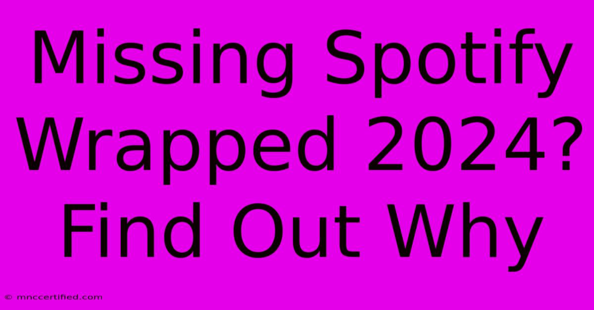 Missing Spotify Wrapped 2024?  Find Out Why