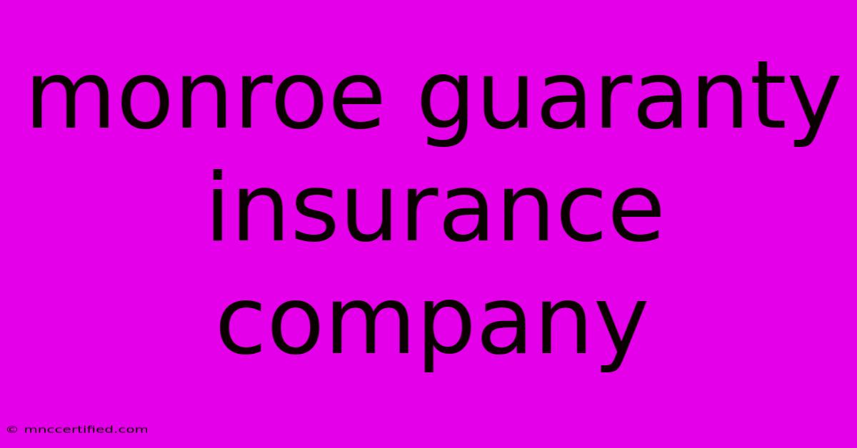 Monroe Guaranty Insurance Company