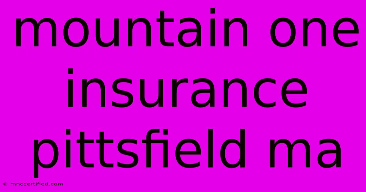 Mountain One Insurance Pittsfield Ma