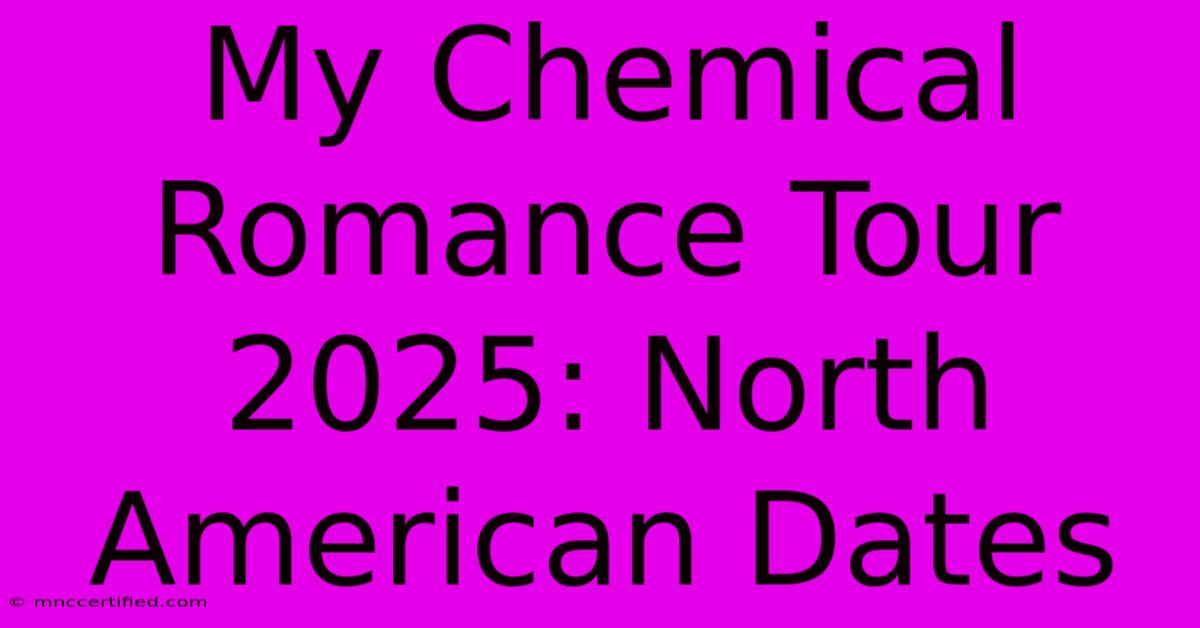 My Chemical Romance Tour 2025: North American Dates 