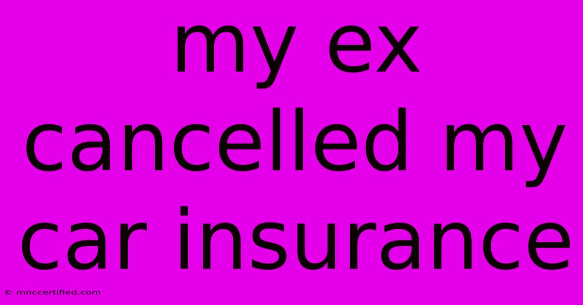 My Ex Cancelled My Car Insurance