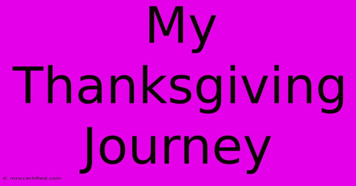 My Thanksgiving Journey