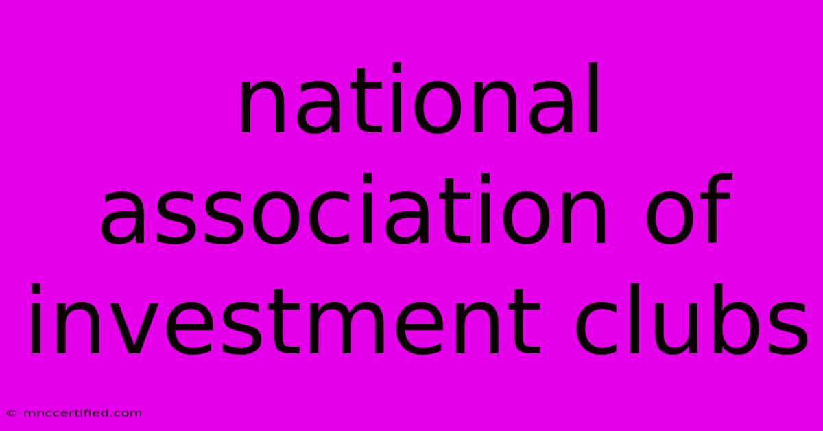 National Association Of Investment Clubs