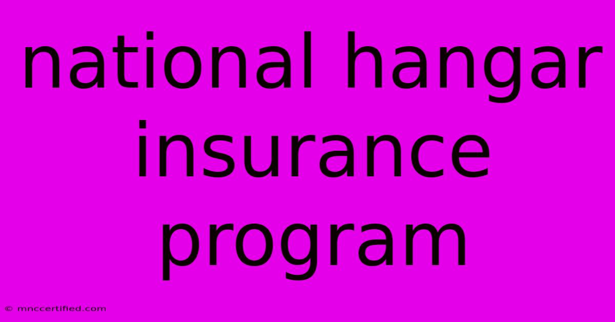 National Hangar Insurance Program