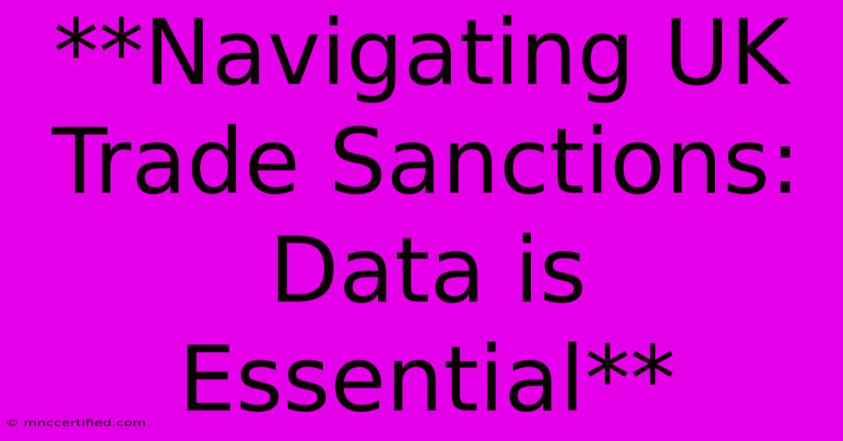 **Navigating UK Trade Sanctions: Data Is Essential**