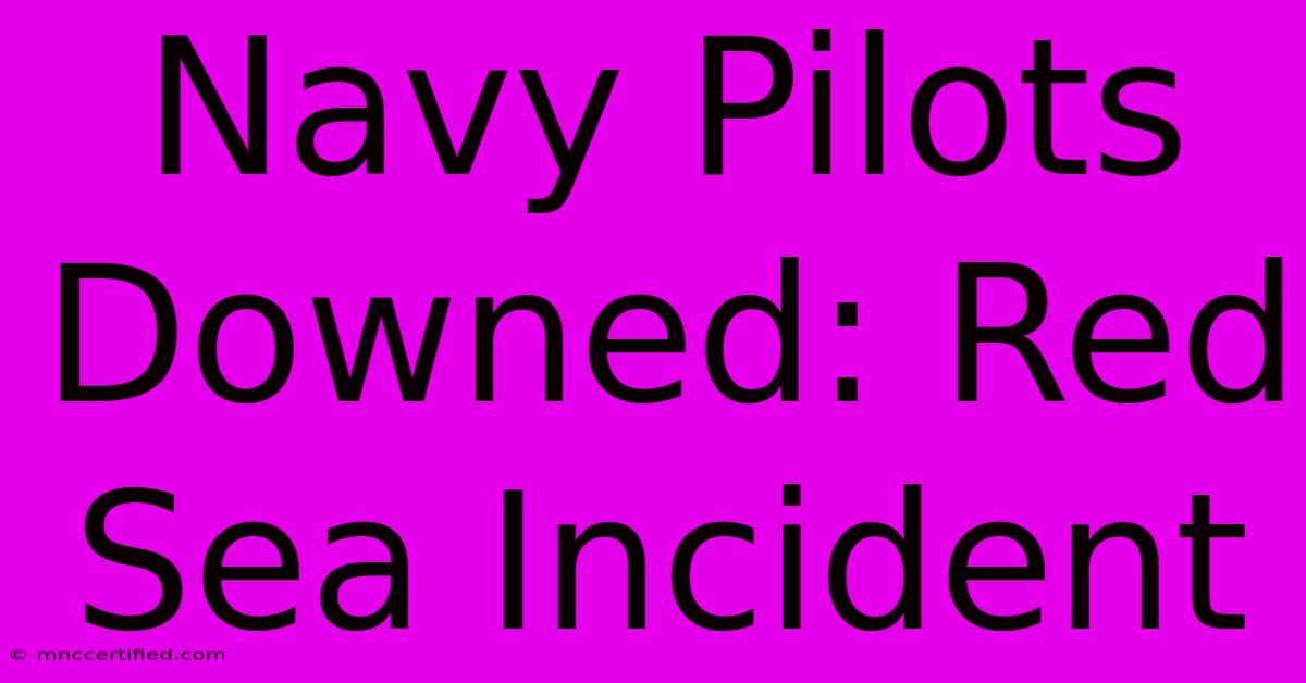 Navy Pilots Downed: Red Sea Incident