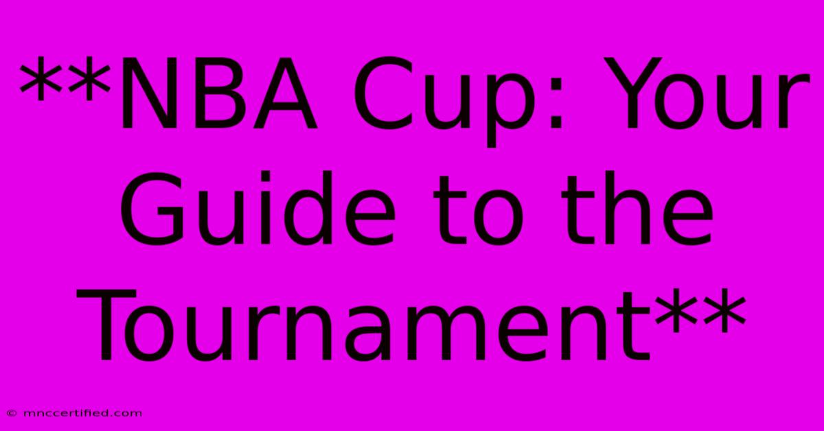 **NBA Cup: Your Guide To The Tournament**