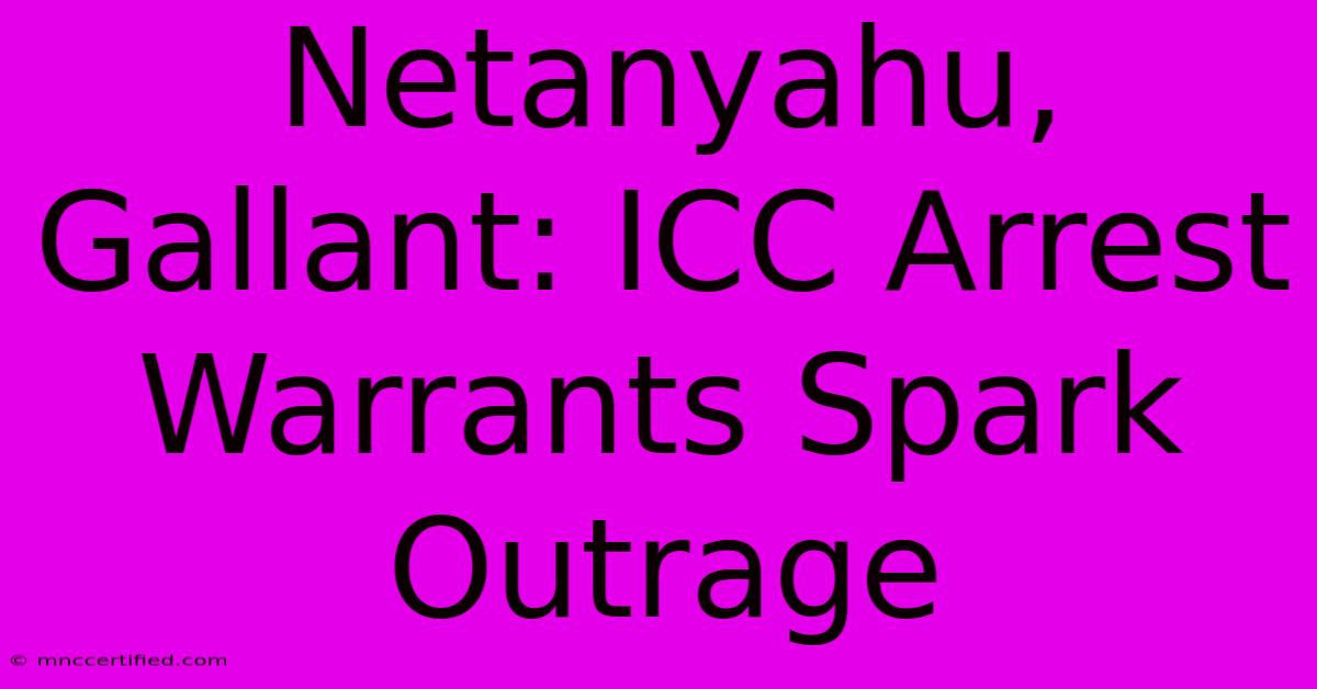 Netanyahu, Gallant: ICC Arrest Warrants Spark Outrage