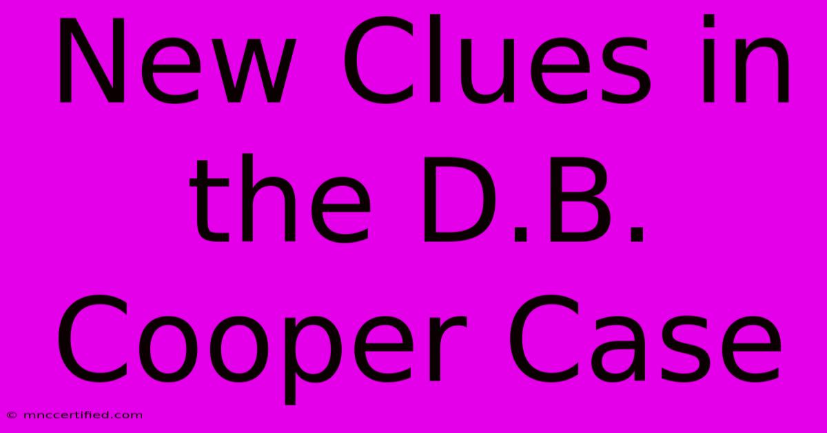 New Clues In The D.B. Cooper Case