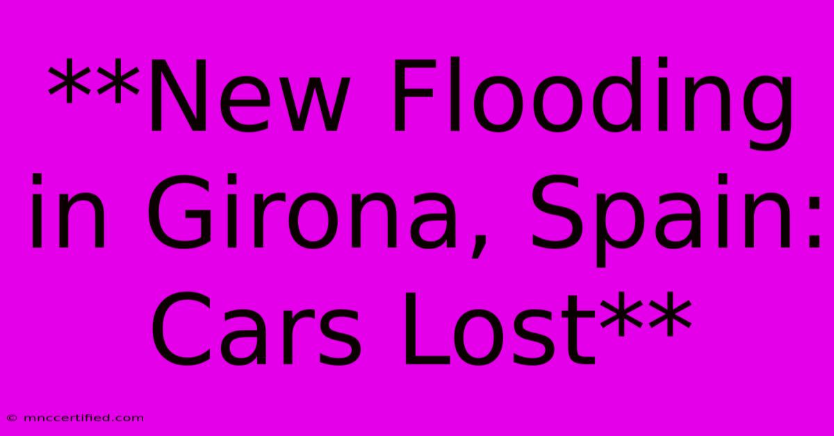 **New Flooding In Girona, Spain: Cars Lost** 