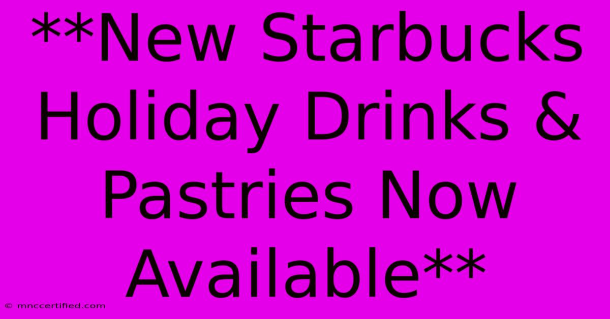 **New Starbucks Holiday Drinks & Pastries Now Available**